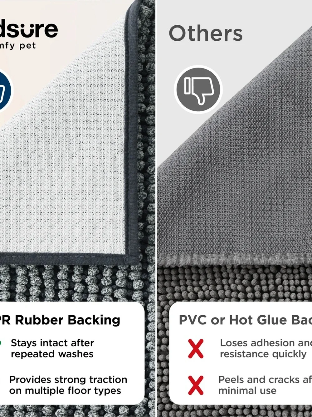 BEDSURE MEDIUM SIZE PET MAT CLEANING PAWS/ ENTRYWAY